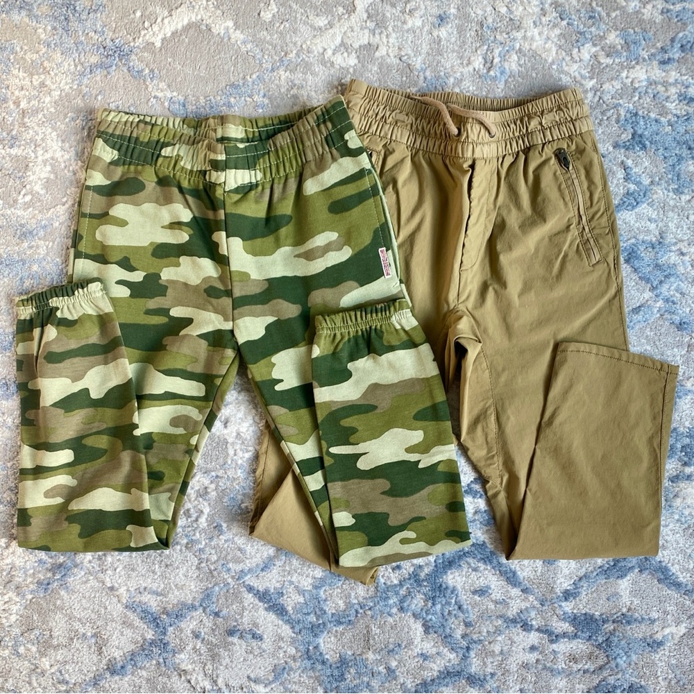 👀 NEW! Kids Camo and Tan Casual Pants. Camo: Hudson Jeans Size 8/10